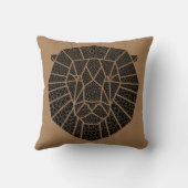 Coussin Illustration d'art abstrait de lion (Verso)
