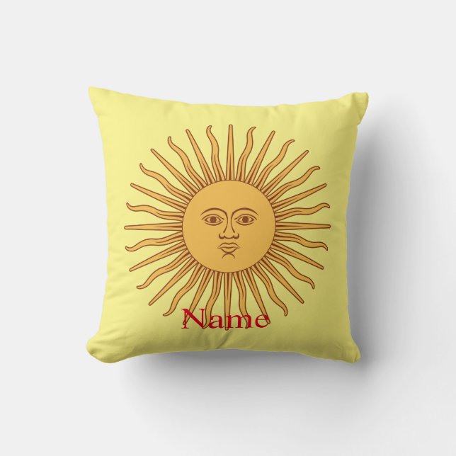 Coussin Illustration d'art de visage de soleil Thunder_Cov (Recto)