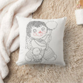 Coussin Illustration d'art dessinée à la main de canard jo (Couverture)