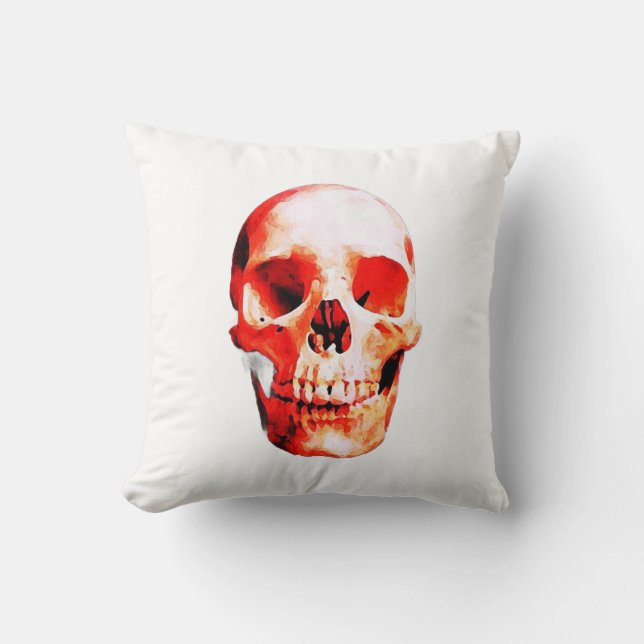 Coussin Illustration d'art Pop Skull (Recto)