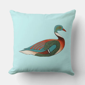 Coussin Illustration de canard sarcelle de l'Égypte antiqu