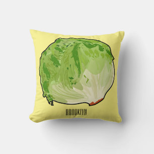 Coussin Illustration de caricature de laitue