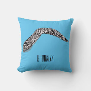Coussin Illustration de caricature de murène tachetée