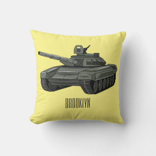 Coussin Illustration de caricature de réservoir