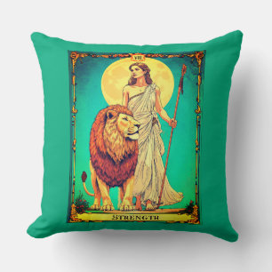 Coussin Illustration de carte de tarot, Force