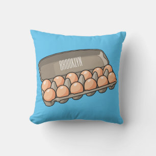 Coussin Illustration de carton d'oeufs