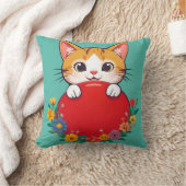 Coussin Illustration de chat mignon (Couverture)