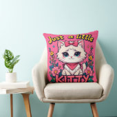 Coussin Illustration de chaton blanc adorable (Chaise)
