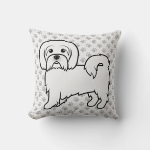 Coussin Illustration de chien de dessin animé mignon Coton