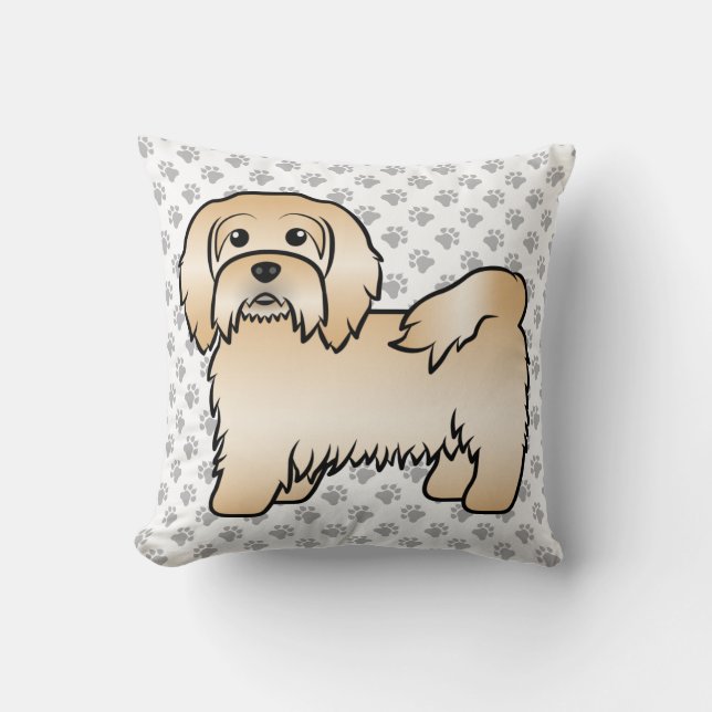 Coussin Illustration de chien de dessin animé mignon Havan (Recto)