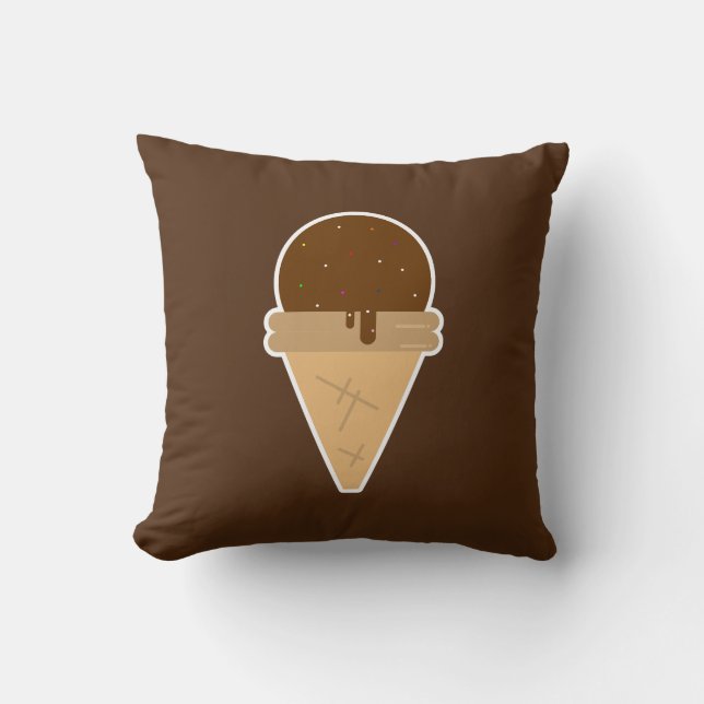 Coussin Illustration de clipart plat de glace (Recto)