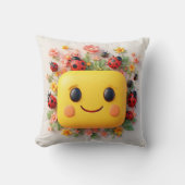 Coussin Illustration de dessin animé avec des Ladybugs, de (Recto)