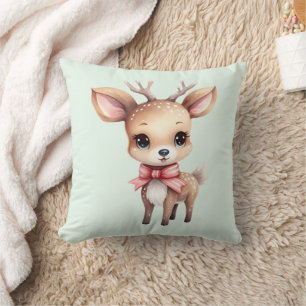 Coussin Illustration de dessin animé de cerfs de bébés mig