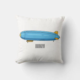 Coussin Illustration de dessin animé de dirigeable