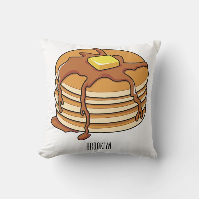 Coussin Illustration de dessin animé de Pancake (Recto)