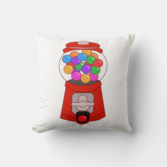 Coussin Illustration de dessin animé d'une machine à chewi (Recto)