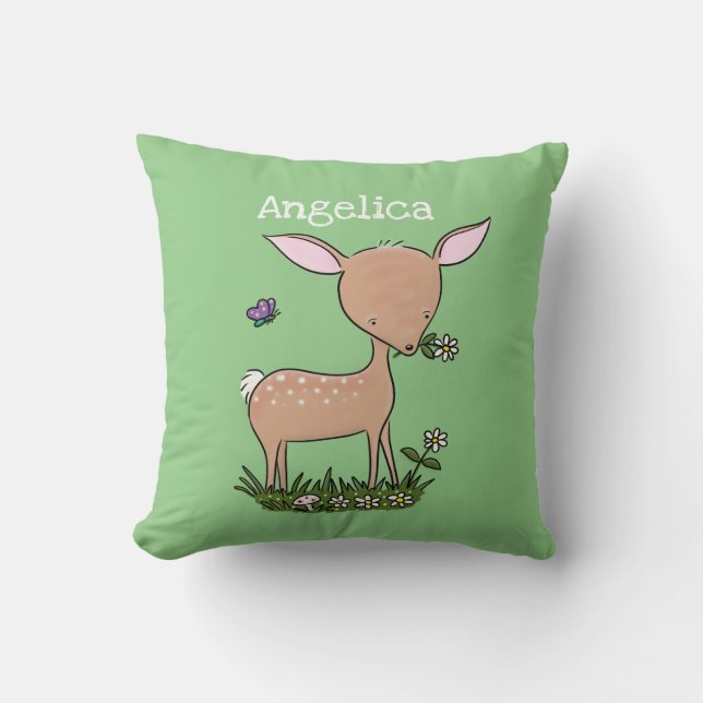 Coussin Illustration de dessin animé mignon pour bébé (Recto)