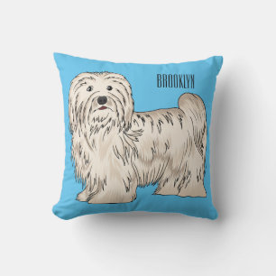 Coussin Illustration de dessin de chien de Havan