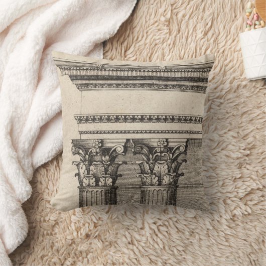 Coussin Illustration de dessin de l'architecture de colonn (Couverture)