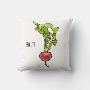 Coussin Illustration de dessin Radish