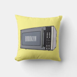 Coussin Illustration de dessin sur micro-ondes