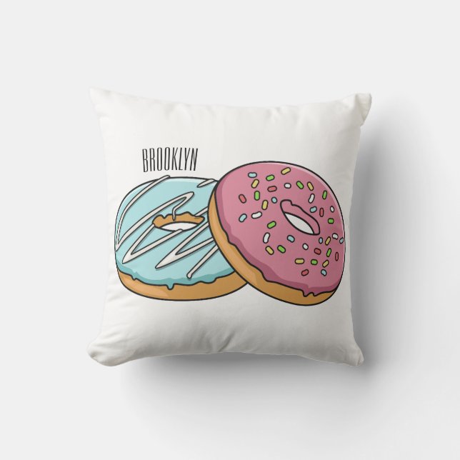 Coussin Illustration de Donut (Recto)