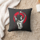 Coussin Illustration de fille Samurai T-Shirt (Couverture)