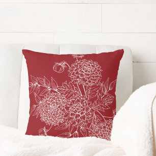 Coussin Illustration de fleur délicate