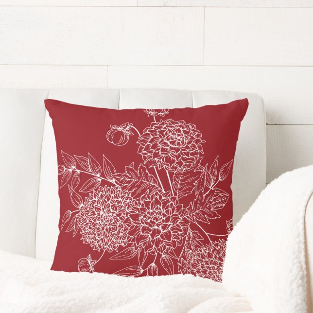 Coussin Illustration de fleur délicate (Créateur téléchargé)