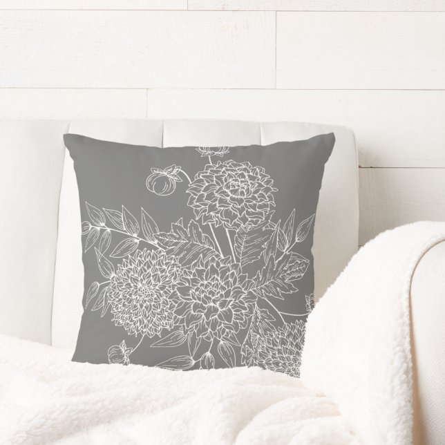 Coussin Illustration de fleur délicate (Créateur téléchargé)