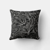 Coussin Illustration de fleurs et de feuilles (Verso)
