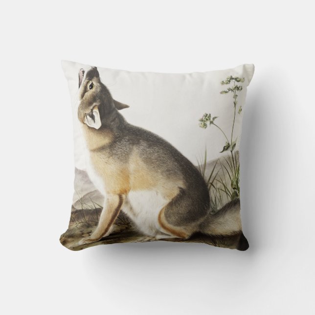 Coussin Illustration de Fox (Vulpes velox) (Recto)