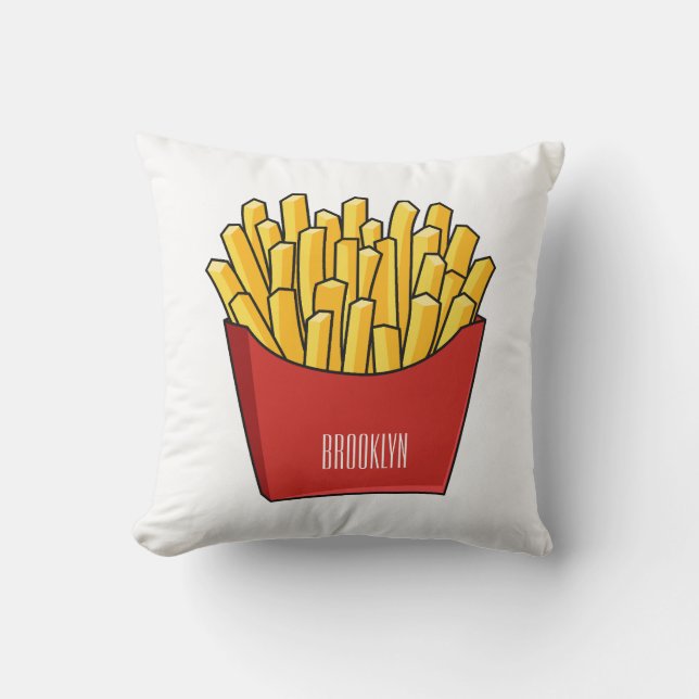 Coussin Illustration de frites (Recto)