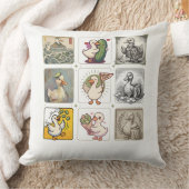Coussin Illustration de grille de canard drôle (Couverture)