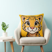 Coussin Illustration de jeune guépard de dessin animé mign (Chaise)