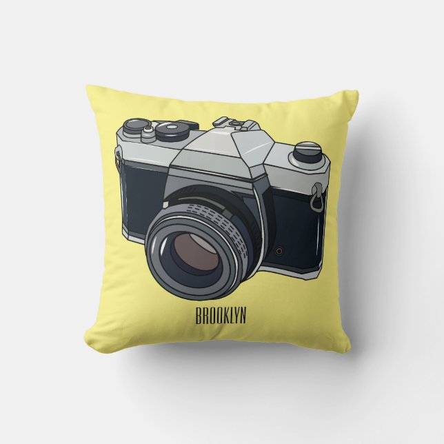 Coussin Illustration de la caméra (Recto)