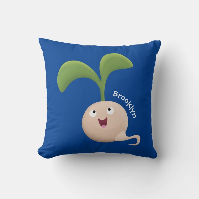 Coussin Illustration de la caricature de la gerbe de grain (Recto)
