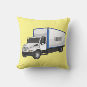 Coussin Illustration de la caricature du camion-boîte