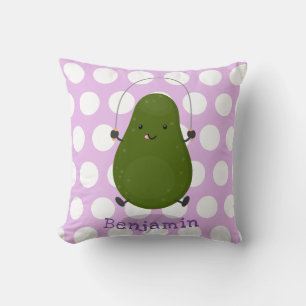 Coussin Illustration de la corde à sauter à l'avocat migno