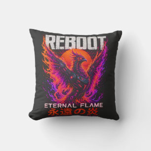 Coussin Illustration de la Flamme Éternelle – Phénix de Fe