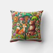 Coussin Illustration de la forêt fantaisiste (Verso)