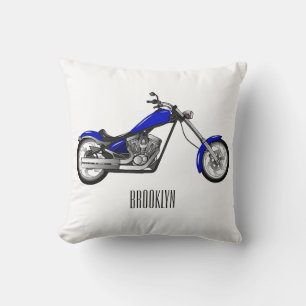Coussin Illustration de la moto à hélico