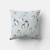 Coussin Illustration de la neige des igloos de manchots d' (Verso)