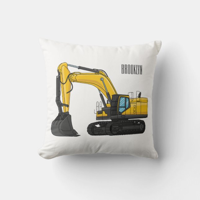 Coussin Illustration de la pelle Crawler (Recto)