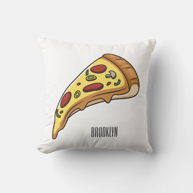 Coussin Illustration de la pizza (Recto)