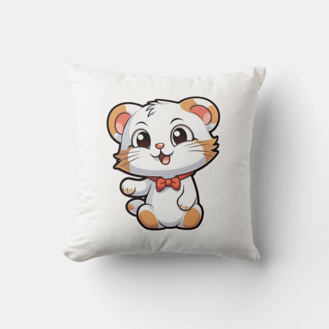 Coussin Illustration de la souris de dessin (Recto)