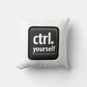 Coussin Illustration de la touche « Ctrl Yourself » – Moti