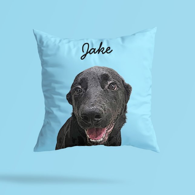 Coussin Illustration de Labrador Retriever moderne | Ajout (Créateur téléchargé)