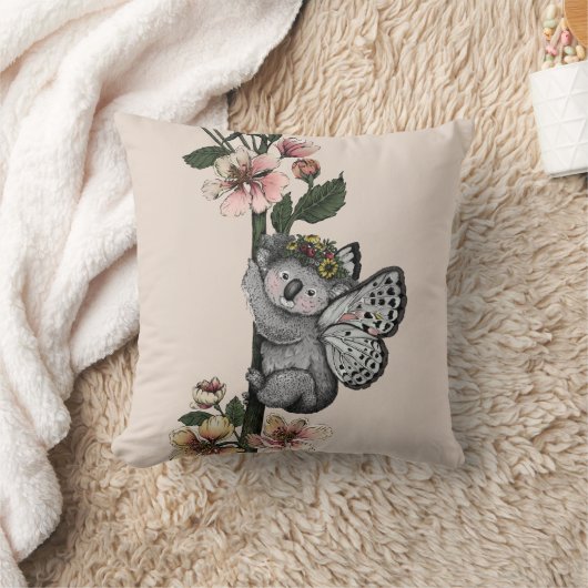 Coussin Illustration de l'aquarelle de la béaire de Koala  (Couverture)