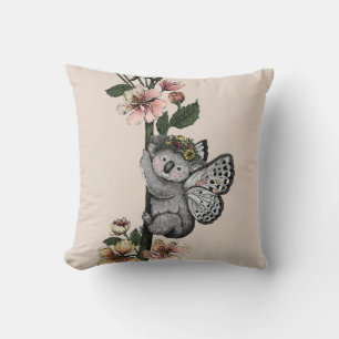 Coussin Illustration de l'aquarelle de la béaire de Koala 